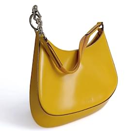 Prada-Prada Prada vintage Cleo shoulder bag in yellow leather-Yellow