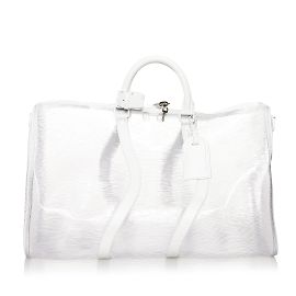 LOUIS VUITTON Reisetaschen Keepall Weiß