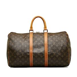 Louis Vuitton-LOUIS VUITTON Travel bags Keepall-Brown