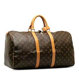 Louis Vuitton-LOUIS VUITTON Travel bags Keepall-Brown