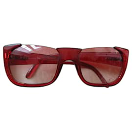 Christian Dior-Lunettes acétate rouge.-Rouge