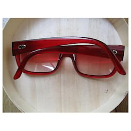 Christian Dior-Occhiali in acetato rosso.-Rosso