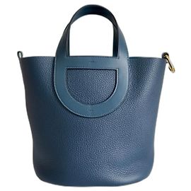 Hermès In-The-Loop 23 Azul Couro Azul