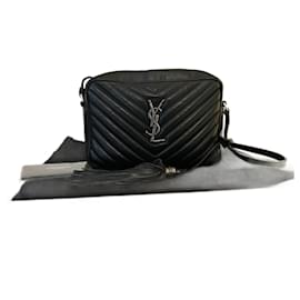 Saint Laurent-lou in quilted leather lou in quilted leather-Black