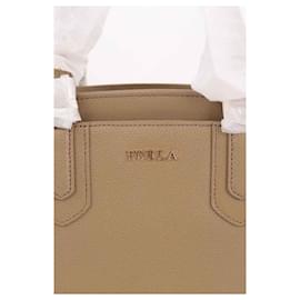 Furla-Leather Handbag-Beige
