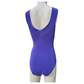 Christian Dior-Very elegant vintage Christian Dior one-piece swimsuit: in a very pin-up style-Blue,Purple