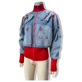 Christian Dior-Christian Dior jacket / Jeans / coat - From the Fall/Winter 2004-Red,Blue,Multiple colors,Light blue,Monogram