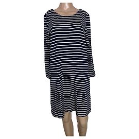 Robe en coton à rayures J.Crew Blanc Bleu Blanc Bleu