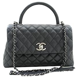 Chanel-Schwarze Farbe 2016 gestepptes Kaviarleder 2WAY Tasche-Schwarz