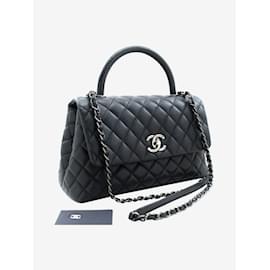 Chanel-Black 2016 quilted caviar leather 2WAY bag-Black