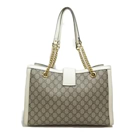 Gucci-Small GG Supreme Padlock Shoulder Bag 479197-Beige