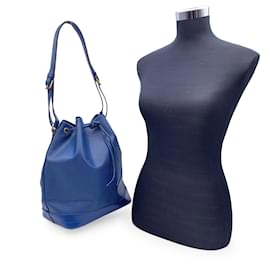 Louis Vuitton-Vintage Blue Epi Leather Noe Noé Bucket Shoulder Bag-Blue