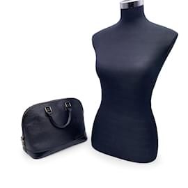 Louis Vuitton-Borsa con manico superiore Alma in pelle Epi nera vintage-Nero