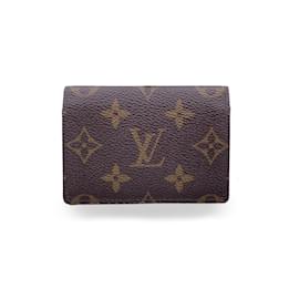 Louis Vuitton-Carteira porta-cartões de visita em lona marrom monograma-Marrom