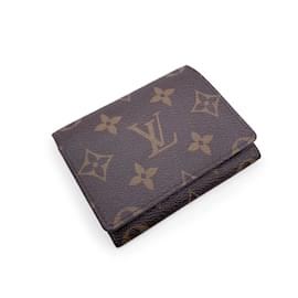 Louis Vuitton-Cartera con tarjetero de lona marrón con monograma-Castaño
