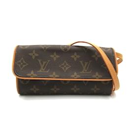 Louis Vuitton-Monograma Pochette Twin PM M51854-Marrom