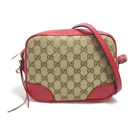 Gucci-GG Canvas Bree Crossbody Bag 449413-Red