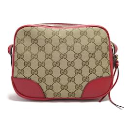 Gucci-GG Canvas Bree Crossbody Bag 449413-Red