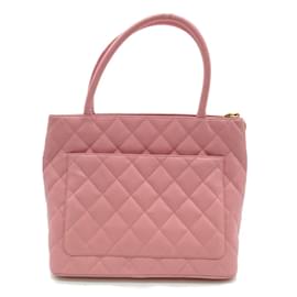 Chanel-CC-Kaviar-Einkaufstasche-Pink