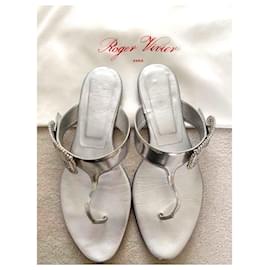 Roger Vivier-Sandals-Silvery
