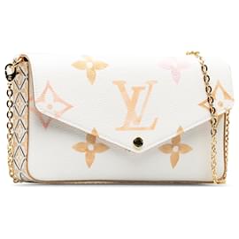 Louis Vuitton-Louis Vuitton White Monogram Giant Aquarell von The Pool Pochette Felicie-Weiß