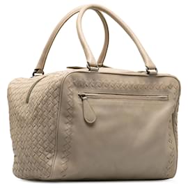 Bottega Veneta-Sac à main Intrecciato marron Bottega Veneta-Marron,Beige