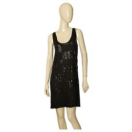 Stella Mc Cartney Stella McCartney Glänzendes Viscose Minikleid Anthrazitgrau Anthrazitgrau