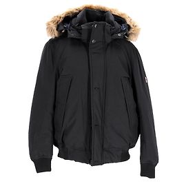 Tommy Hilfiger Bomber da uomo con cappuccio imbottito in piuma Nero