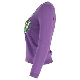 Kenzo-Kenzo upperr Graphic Sweater in Purple Cotton-Purple