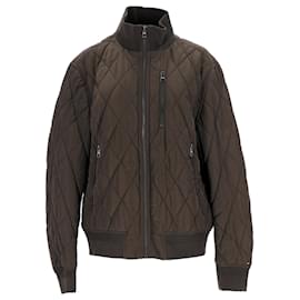 Tommy Hilfiger-Mens Diamond Quilted Bomber Jacket-Green,Olive green