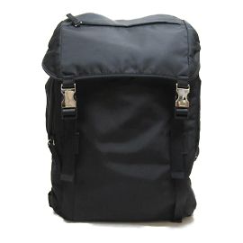 Prada Tessuto Montagna Double Buckle Backpack  2VZ0062 Black