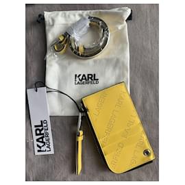 Karl Lagerfeld-Monederos, carteras, casos-Amarillo