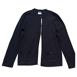 Chanel Uniform Weste marineblau Baumwolle Marineblau
