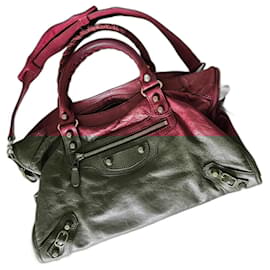 Balenciaga-Handbags-Dark red
