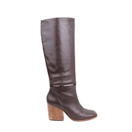 Robert Clergerie-Leather boots-Brown
