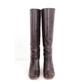 Robert Clergerie-Leather boots-Brown