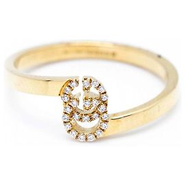 Bague GUCCI collection RUNNING G en Or Jaune avec Diamants Doré