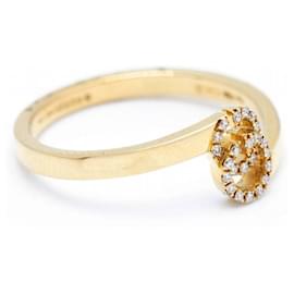 Gucci-Coleção GUCCI Ring RUNNING G em ouro amarelo com diamantes-Dourado