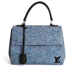 Louis Vuitton-Cluny Plain handbag in light blue Epi leather-Navy blue