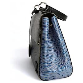 Louis Vuitton-Sac à main Cluny Plain en cuir Epi bleu clair-Bleu Marine