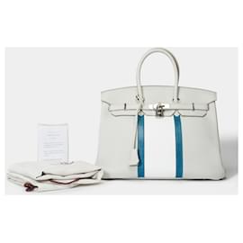 Hermès-Sac HERMES Birkin 35 en Cuir Gris - 101684-Gris