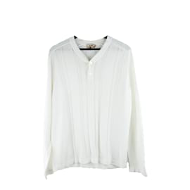 Hermès-HERMES Strickwaren und Sweatshirts T.Internationale M Baumwolle-Weiß