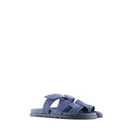 Hermès-HERMES  Sandals T.eu 39 leather-Blue