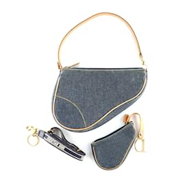 Dior-DIOR Handtaschen T.  Denim Jeans-Marineblau