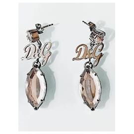 Dolce & Gabbana-Boucles d'oreilles pendantes avec cristaux DOLCE & GABBANA,-Argenté