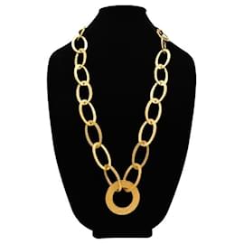 Dolce & Gabbana-DOLCE & GABBANA DJ-Halskette „Whisp“.0816 goldene längliche Kreise-Golden