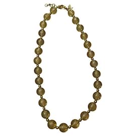 Dolce & Gabbana-Precioso collar DOLCE & GABBANA con grandes bolas de oro miel,-Dorado