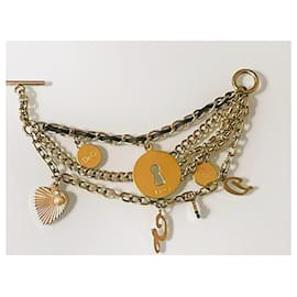 Dolce & Gabbana-Iconic vintage DOLCE &GABBANA "Multiple" golden steel bracelet-Golden