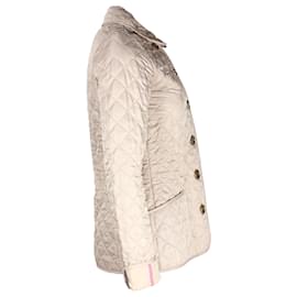 Burberry-Burberry Brit Quilted Jacket in Beige Polyester-Brown,Beige