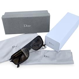 Christian Dior-Dior Homme Corbata negra negra 70/s gafas de sol 086CE 56/15 135MM-Castaño
